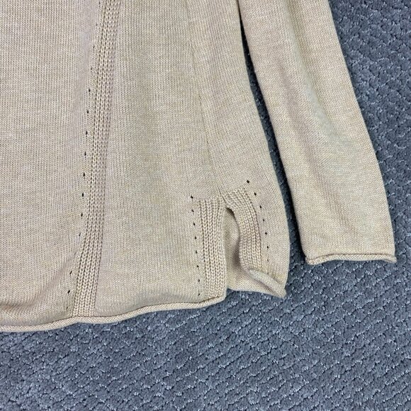 Lilly Pulitzer Open Front Cardigan Sweater Women's Small Gold Metallic Cashmere - Picture 6 of 13